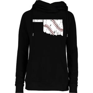 Baseball Oklahoma Mom Dad Grandparents Womens Funnel Neck Pullover Hood