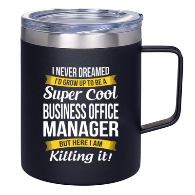 Business Office Manager Funny Gift 12oz Stainless Steel Coffee Mug