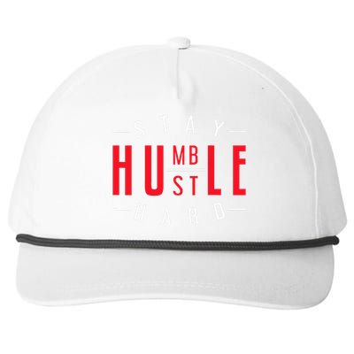 Business Owner Money Stay Humble Hustle Hard Snapback Five-Panel Rope Hat