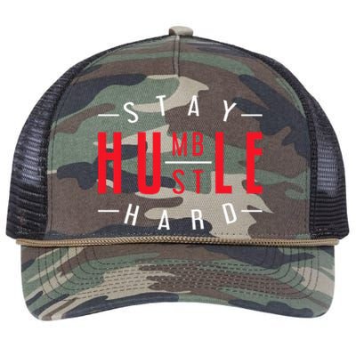 Business Owner Money Stay Humble Hustle Hard Retro Rope Trucker Hat Cap