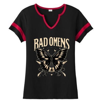 B.Ad Omens Moth Ladies Halftime Notch Neck Tee