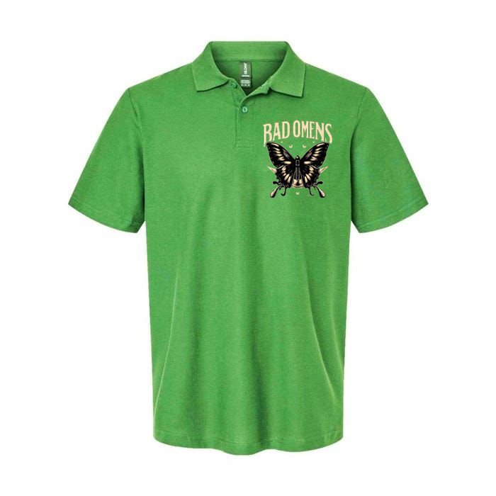 B.Ad Omens Moth Softstyle Adult Sport Polo