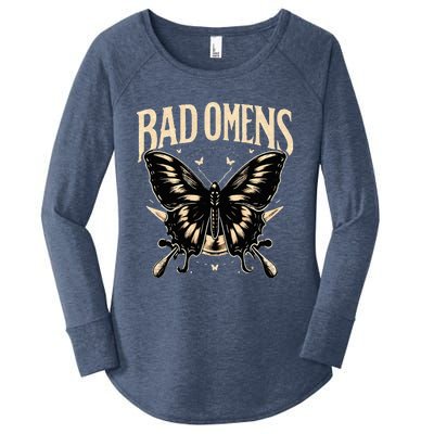 B.Ad Omens Moth Women's Perfect Tri Tunic Long Sleeve Shirt