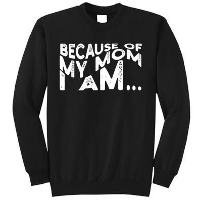 Because Of My Mom I Am Cute Gift Sweatshirt