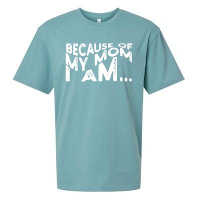 Because Of My Mom I Am Cute Gift Sueded Cloud Jersey T-Shirt