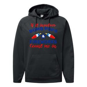 Bomb Pops And Fireworks Performance Fleece Hoodie