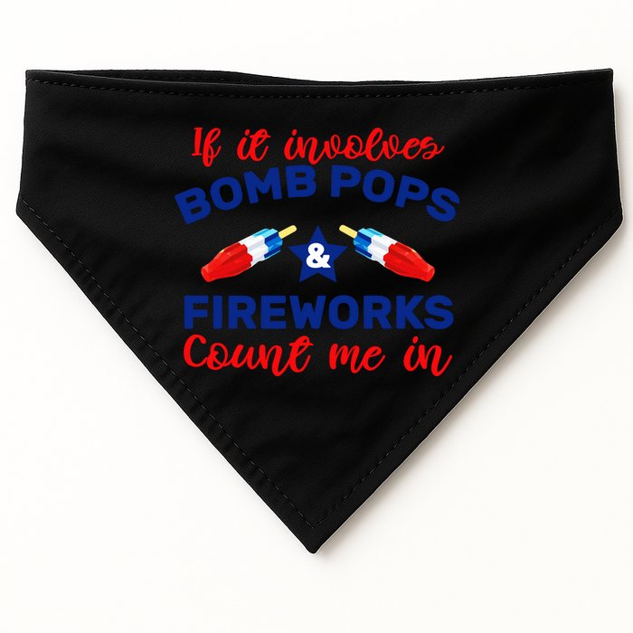 Bomb Pops And Fireworks USA-Made Doggie Bandana