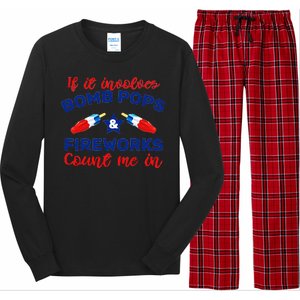 Bomb Pops And Fireworks Long Sleeve Pajama Set