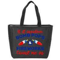 Bomb Pops And Fireworks Zip Tote Bag