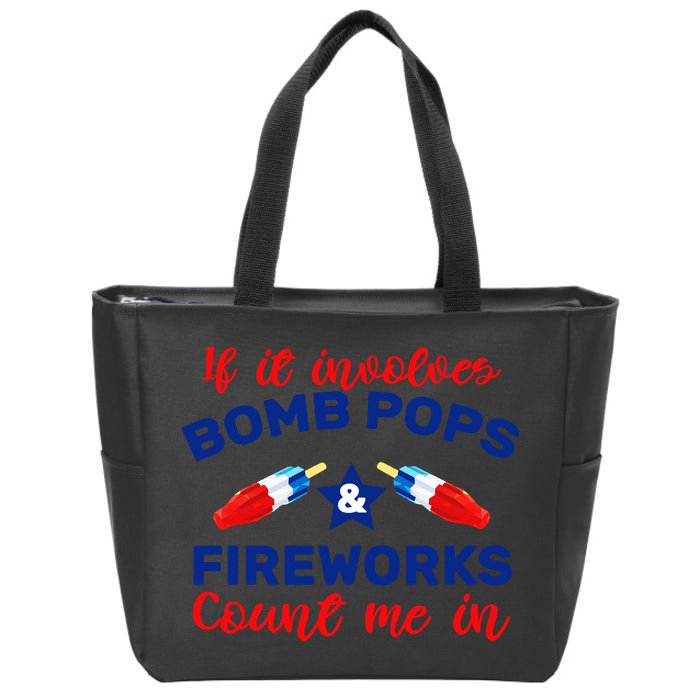 Bomb Pops And Fireworks Zip Tote Bag