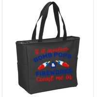 Bomb Pops And Fireworks Zip Tote Bag