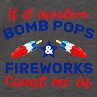 Bomb Pops And Fireworks Vector Backpack