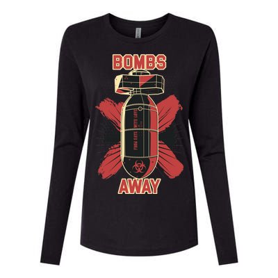 Bombs Away Trash Polka Womens Cotton Relaxed Long Sleeve T-Shirt