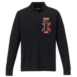 Bombs Away Trash Polka Performance Long Sleeve Polo