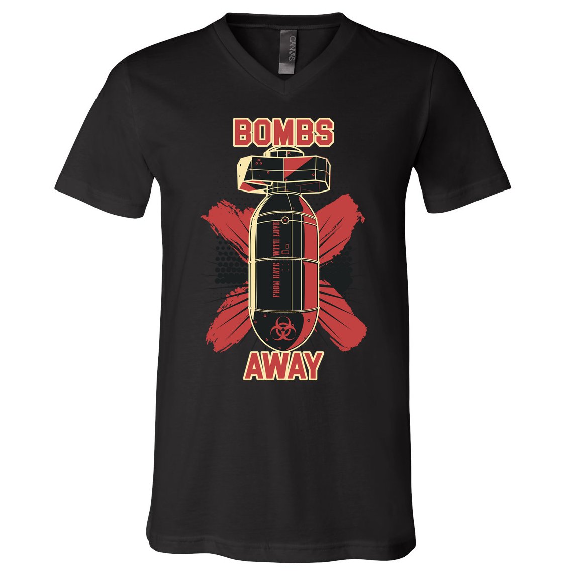 Bombs Away Trash Polka V-Neck T-Shirt