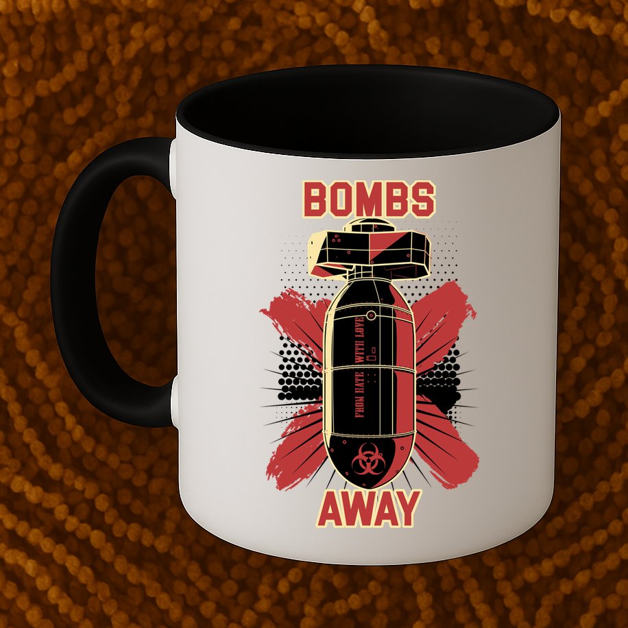 Bombs Away Trash Polka Mug