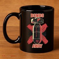 Bombs Away Trash Polka 11oz C Handle Ceramic Mug