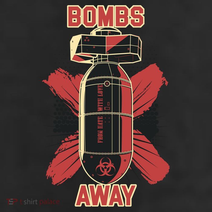 Bombs Away Trash Polka 11oz C Handle Ceramic Mug