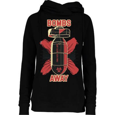 Bombs Away Trash Polka Womens Funnel Neck Pullover Hood