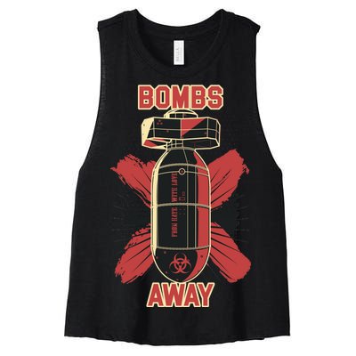 Bombs Away Trash Polka Women's Racerback Cropped Tank