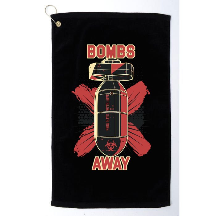 Bombs Away Trash Polka Golf Towel