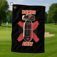 Bombs Away Trash Polka Golf Towel