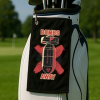 Bombs Away Trash Polka Golf Towel
