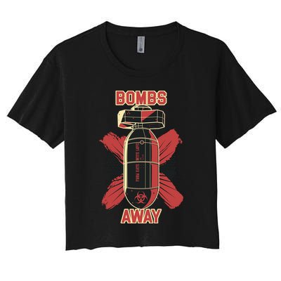Bombs Away Trash Polka Crop Top