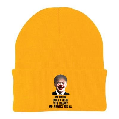 Biden One Nation Under A Fraud Knit Cap Winter Beanie