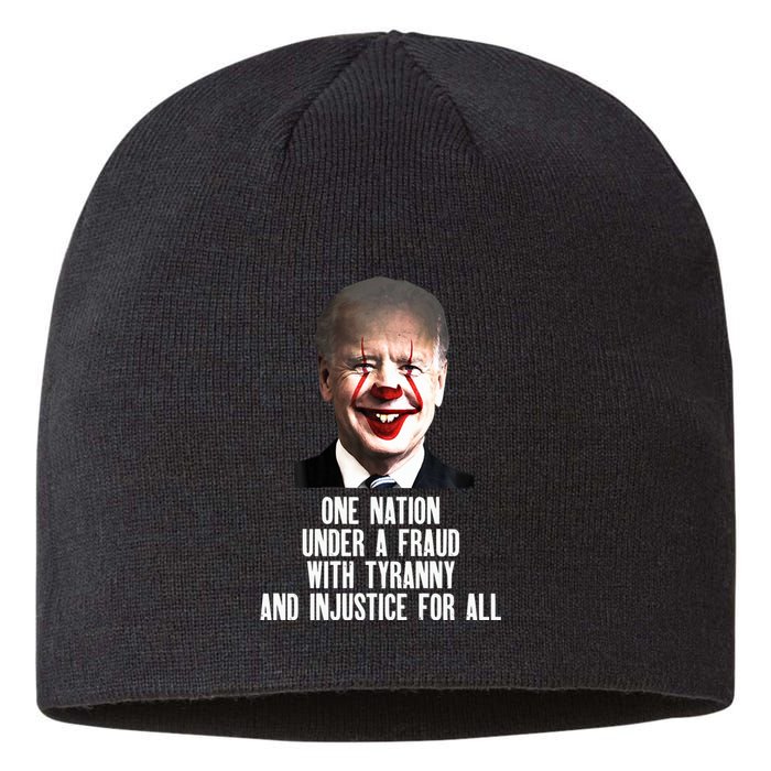 Biden One Nation Under A Fraud Sustainable Beanie