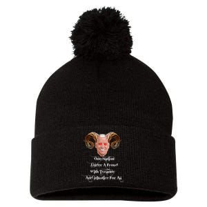 Biden One Nation Under A Fraud With Tyranny Pom Pom 12in Knit Beanie