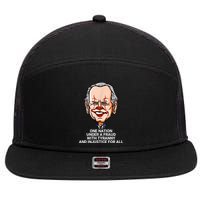 Biden One Nation Under A Fraud With Tyranny 7 Panel Mesh Trucker Snapback Hat
