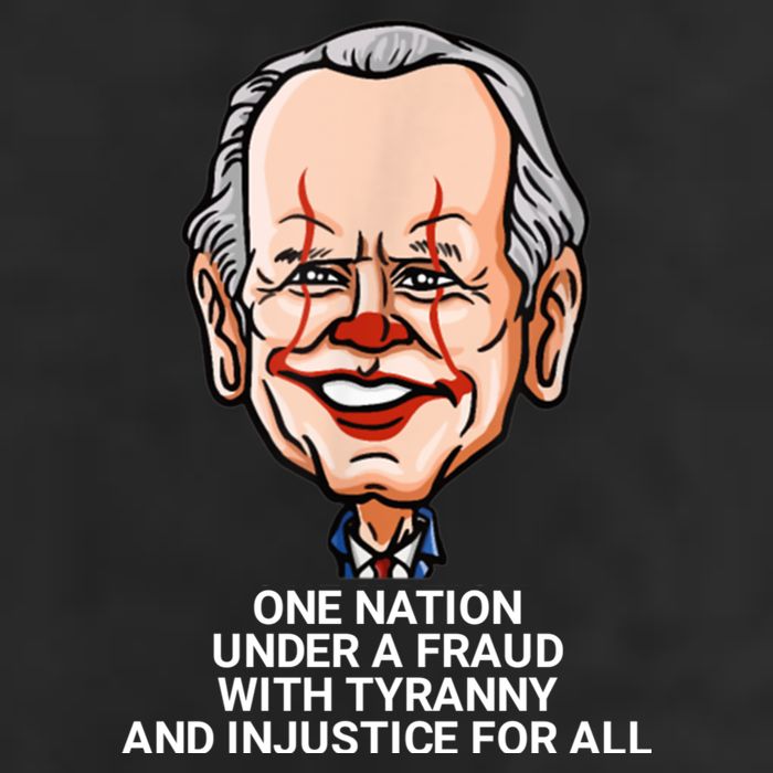 Biden One Nation Under A Fraud With Tyranny 7 Panel Mesh Trucker Snapback Hat