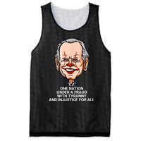 Biden One Nation Under A Fraud With Tyranny Mesh Reversible Basketball Jersey Tank