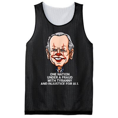 Biden One Nation Under A Fraud With Tyranny Mesh Reversible Basketball Jersey Tank