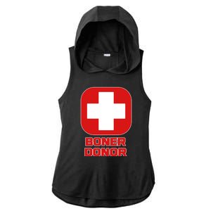 Boner Donor Ladies PosiCharge Tri-Blend Wicking Draft Hoodie Tank