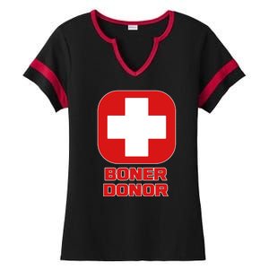 Boner Donor Ladies Halftime Notch Neck Tee