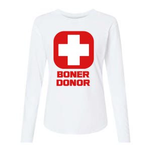 Boner Donor Womens Cotton Relaxed Long Sleeve T-Shirt