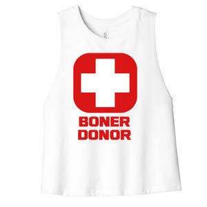 Boner Donor Women's Racerback Cropped Tank