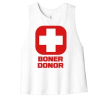 Boner Donor Women's Racerback Cropped Tank