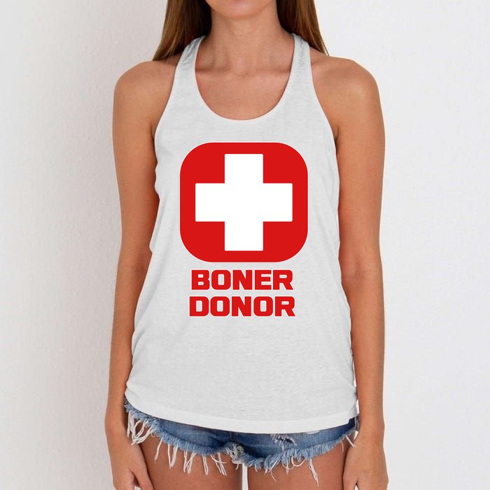 Boner Donor Women's Knotted Racerback Tank