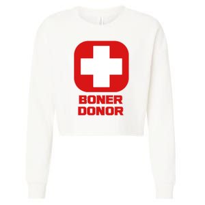 Boner Donor Cropped Pullover Crew