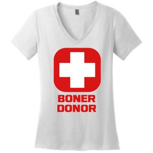 Boner Donor Women's V-Neck T-Shirt