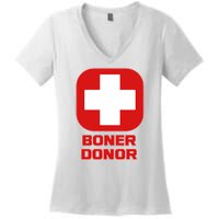 Boner Donor Women's V-Neck T-Shirt