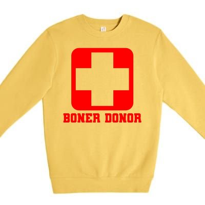 Boner Donor Adult Humor Premium Crewneck Sweatshirt