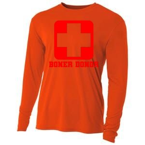 Boner Donor Adult Humor Cooling Performance Long Sleeve Crew