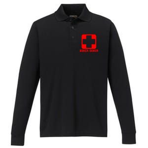 Boner Donor Adult Humor Performance Long Sleeve Polo