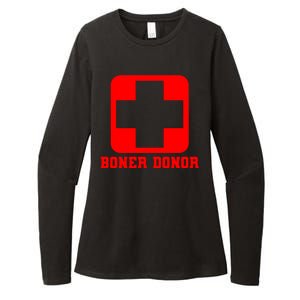 Boner Donor Adult Humor Womens CVC Long Sleeve Shirt