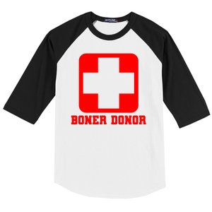 Boner Donor Adult Humor Baseball Sleeve Shirt