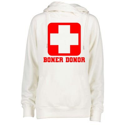 Boner Donor Adult Humor Womens Funnel Neck Pullover Hood